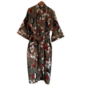 VTG Bill Blass Men’s Tropical Print Robe Kimono OS Resort Luxury Loungewear 90s